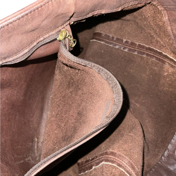 Vintage COACH Waverly XL Leather Tote Bag Brown Mahogany - Picture 10 of 15